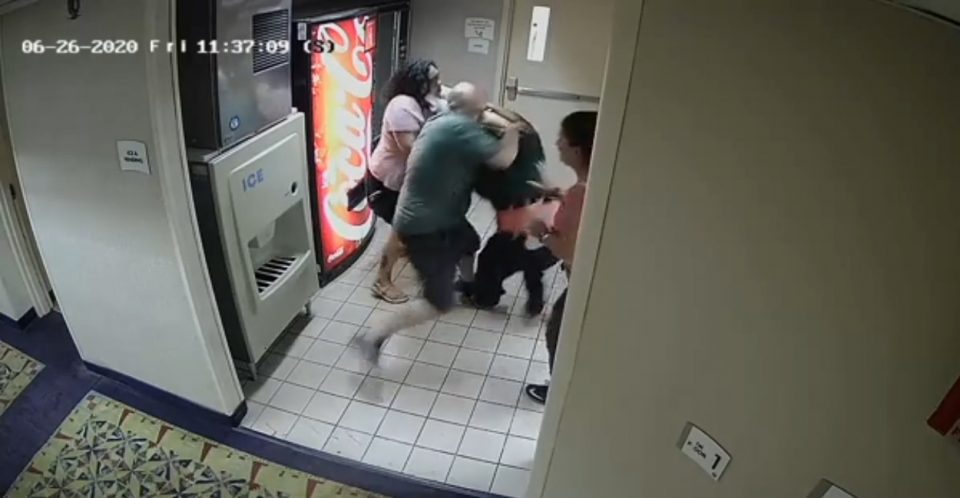 Black Hotel Worker attacked