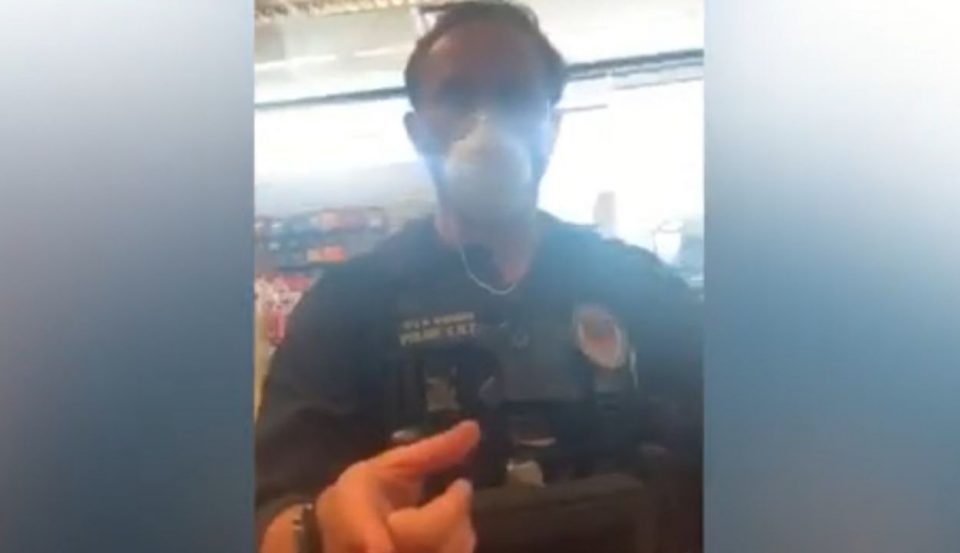 White police officers question black man in Texas