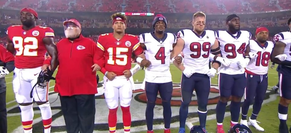 Chiefs Texans football fans boo