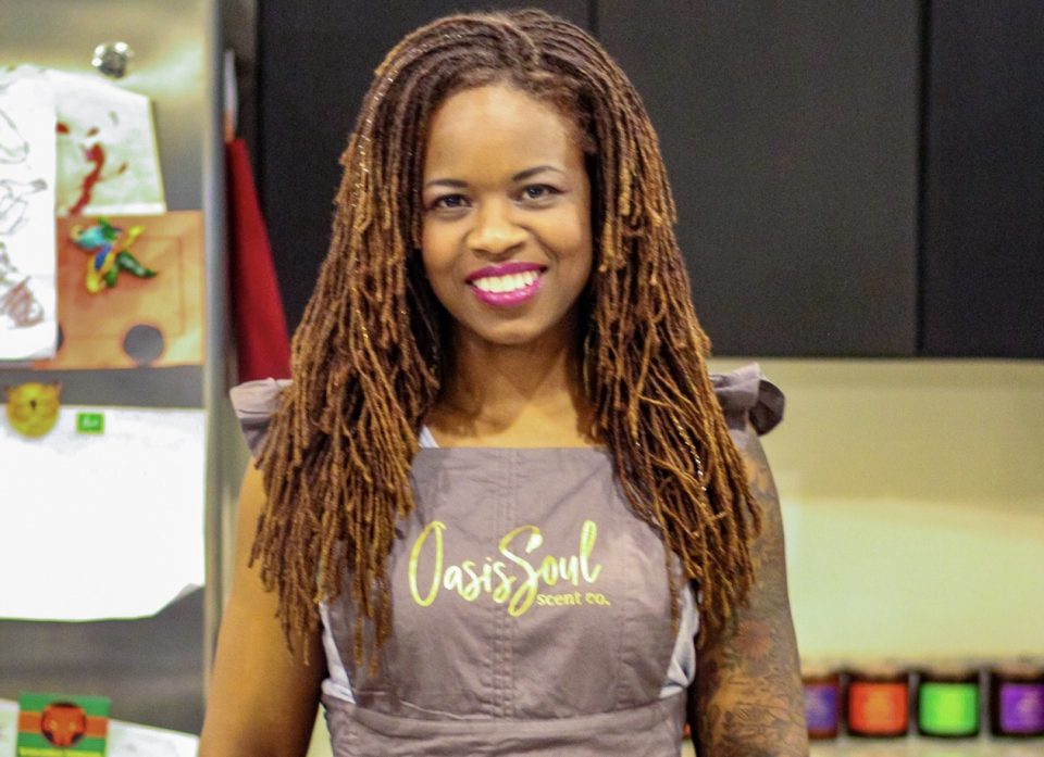 Lola Pyne, owner of Oasis Candles