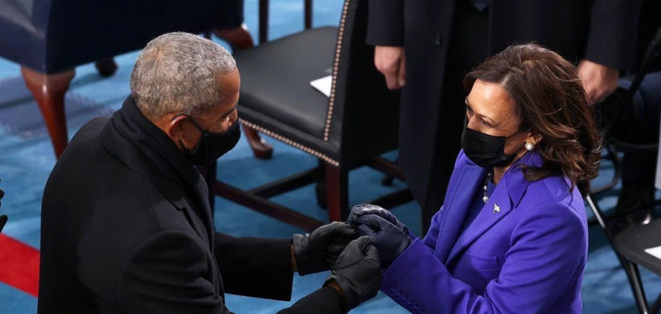 Barack Obama and Kamala Harris
