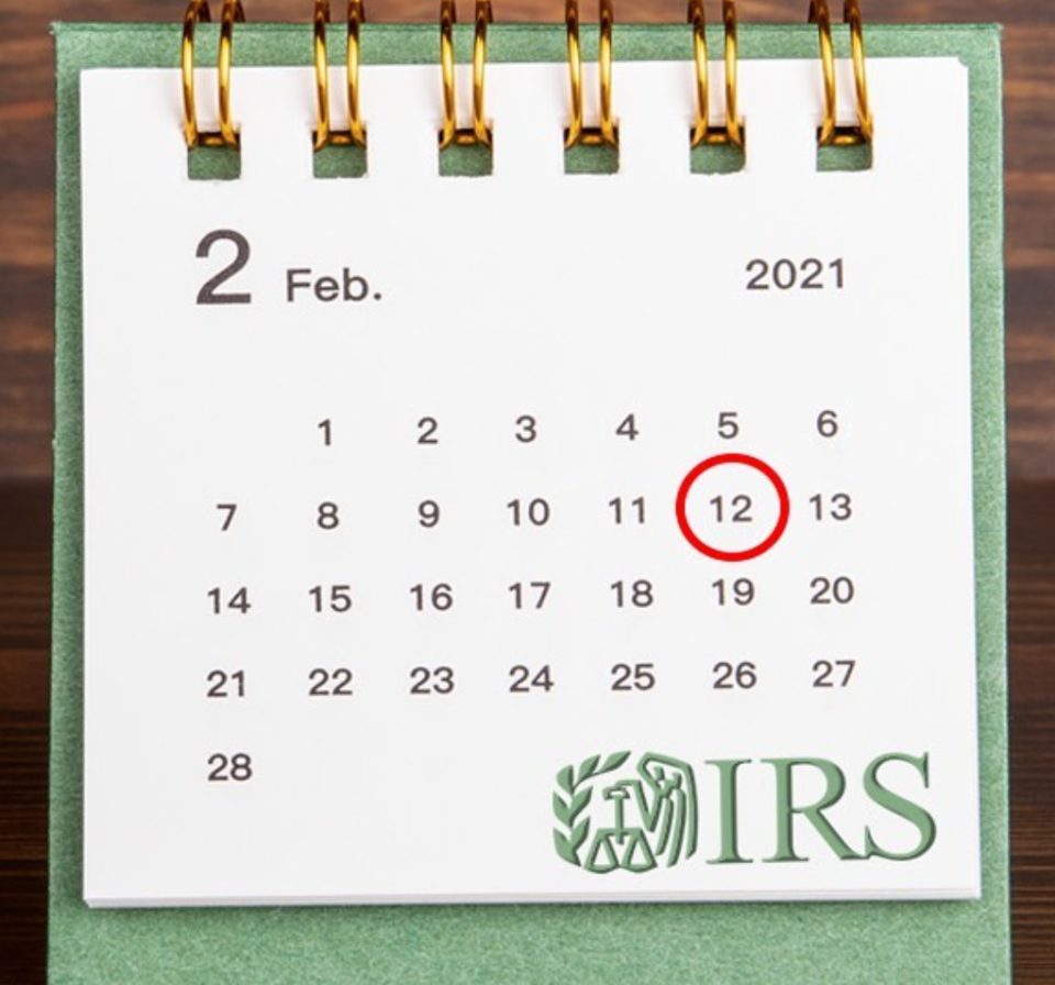 IRS Calendar for Tax Season