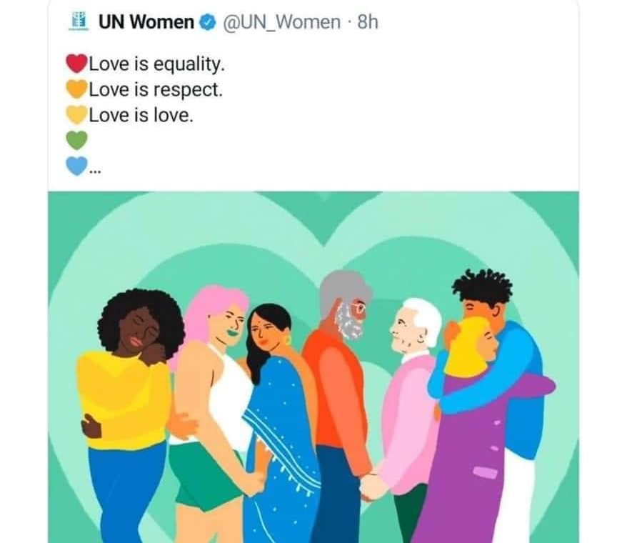 love UN Women Valentines Day tweet Twitter apology