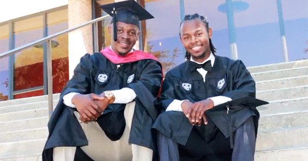 father son graduate college