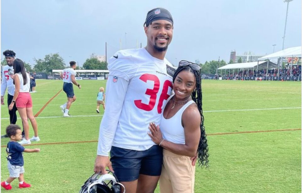 Simone Biles and Jonathan Owens