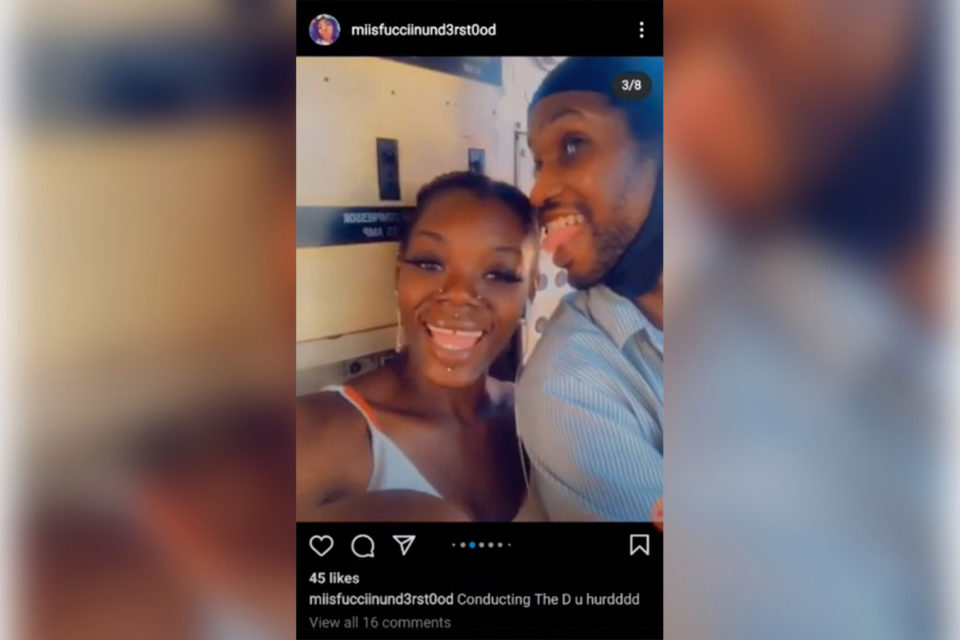 Dominique Belgrave and her boyfriend Terrell Harris