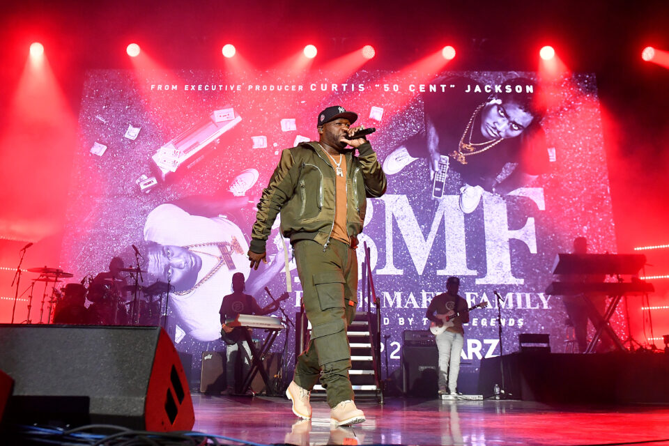 50 Cent Performs in Atlanta at STARZ BMF premiere