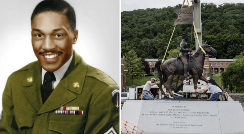 Buffalo Soldiers Statue at West Point (Twitter)