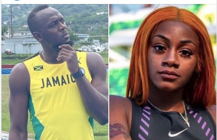 Usain Bolt and Sha'Carri Richardson