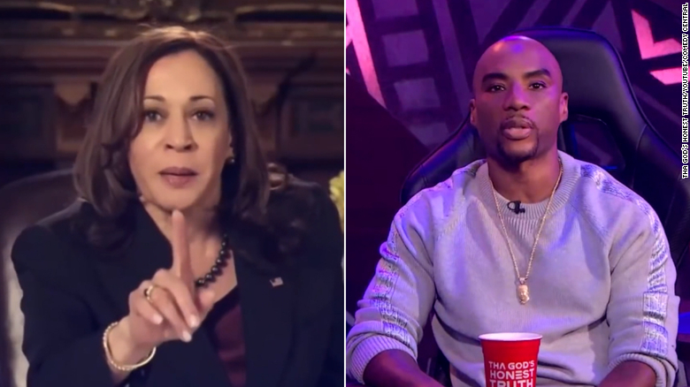 Kamala Harris and Charlamagne Tha God