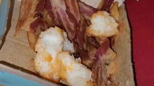 Bacon in a fish sandwich