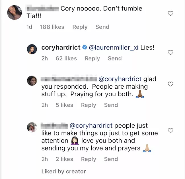 Cory Hardrict's comment