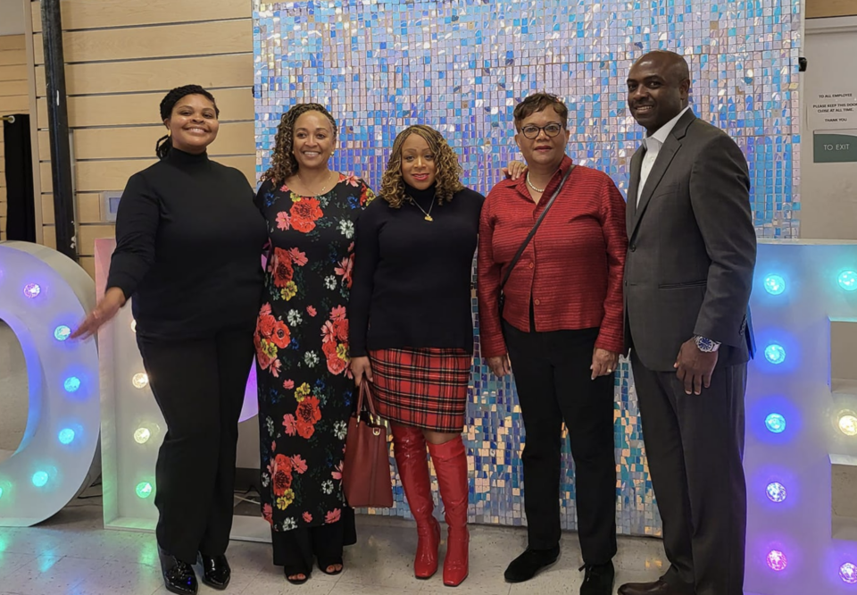 Attendees at the Black holiday pop-up market in Philadelphia