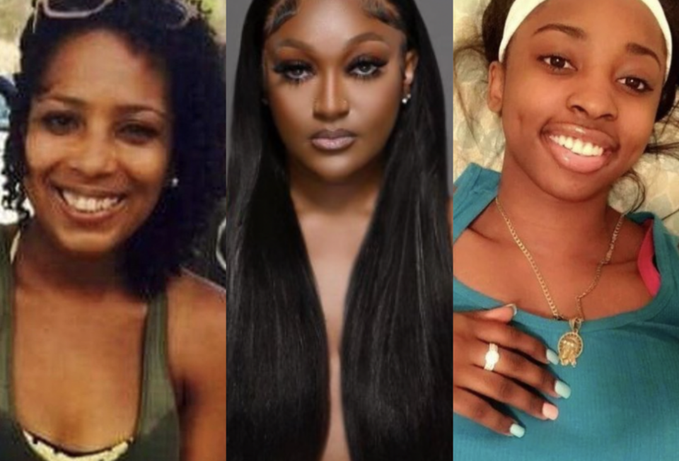 Side-by-side photos of Tamla Horsford; Shanquella Robinson; Kenneka Jenkins