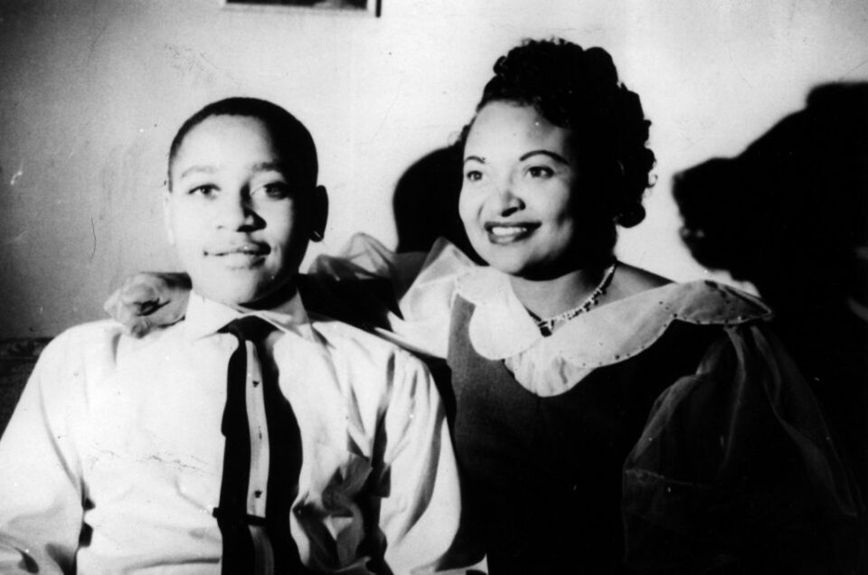 Emmett Till at 14, and his mother Mamie Till-Mobley