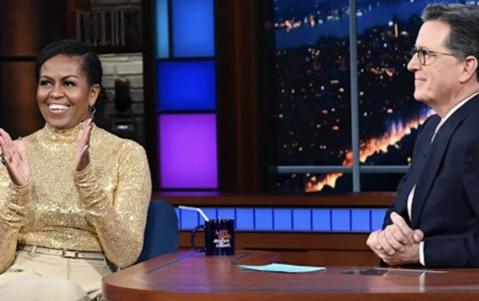 Michelle Obama appears on The Late Show with Stephen Colbert