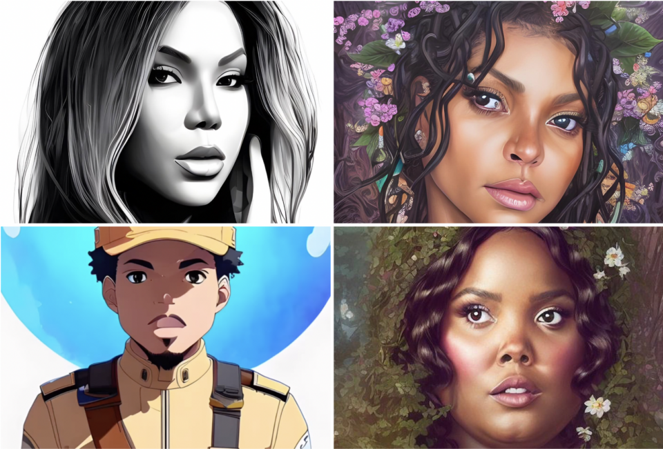 Celebrities post their Lensa AI self-portraits