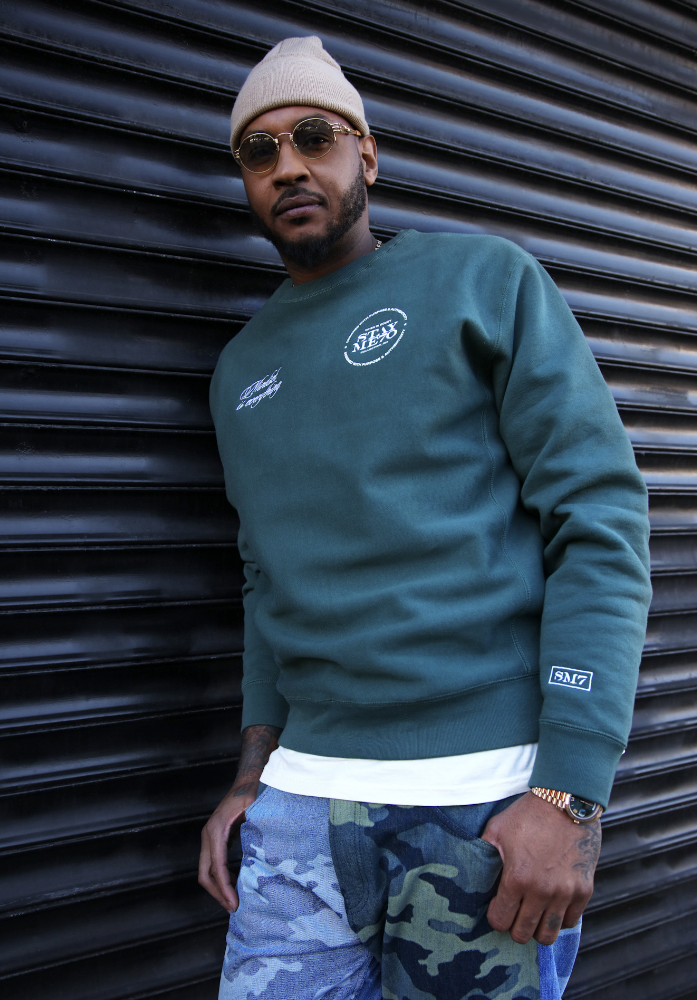 Carmelo Anthony wearing STAYME7O apparel