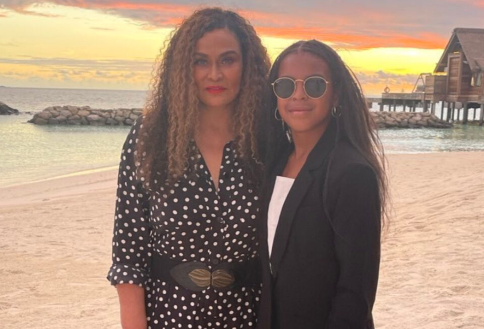 Tina Knowles-Lawson and granddaughter Blue Ivy Carter