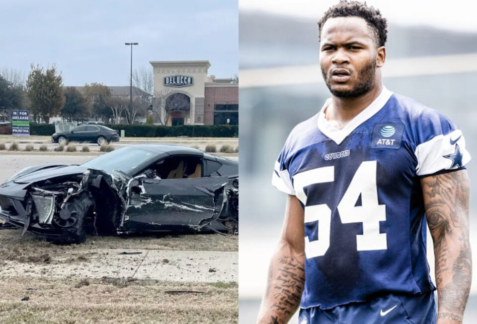 Sam Williams and crashed car