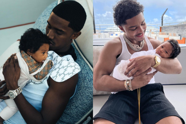 Christian and Justin Combs with Baby Love