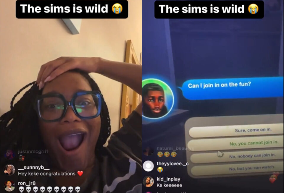 Keke Palme and Sims game chat