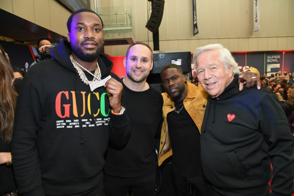Meek Mill, Fanatics Founder/Executive Chairman Michael Rubin, Kevin Hart and Robert Kraft