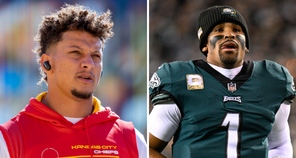 Patrick Holmes and Jalen Hurts