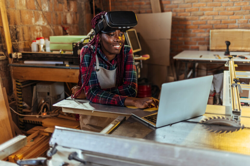 The Metaverse : Young man meeting with Virtual Reality