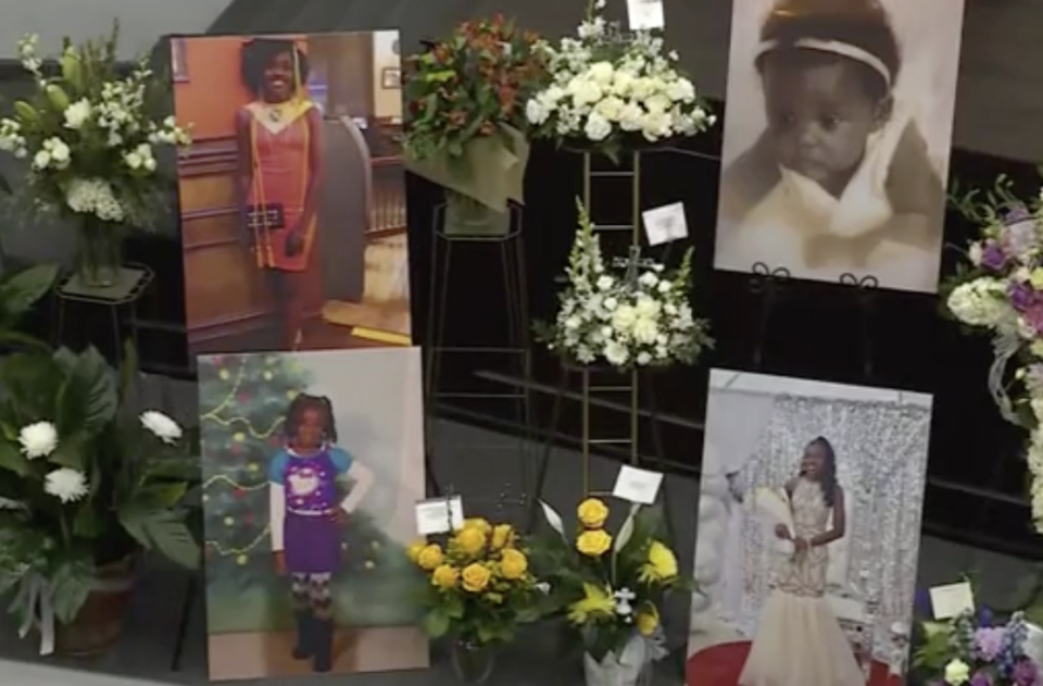 Photos of Arielle Anderson during funeral services