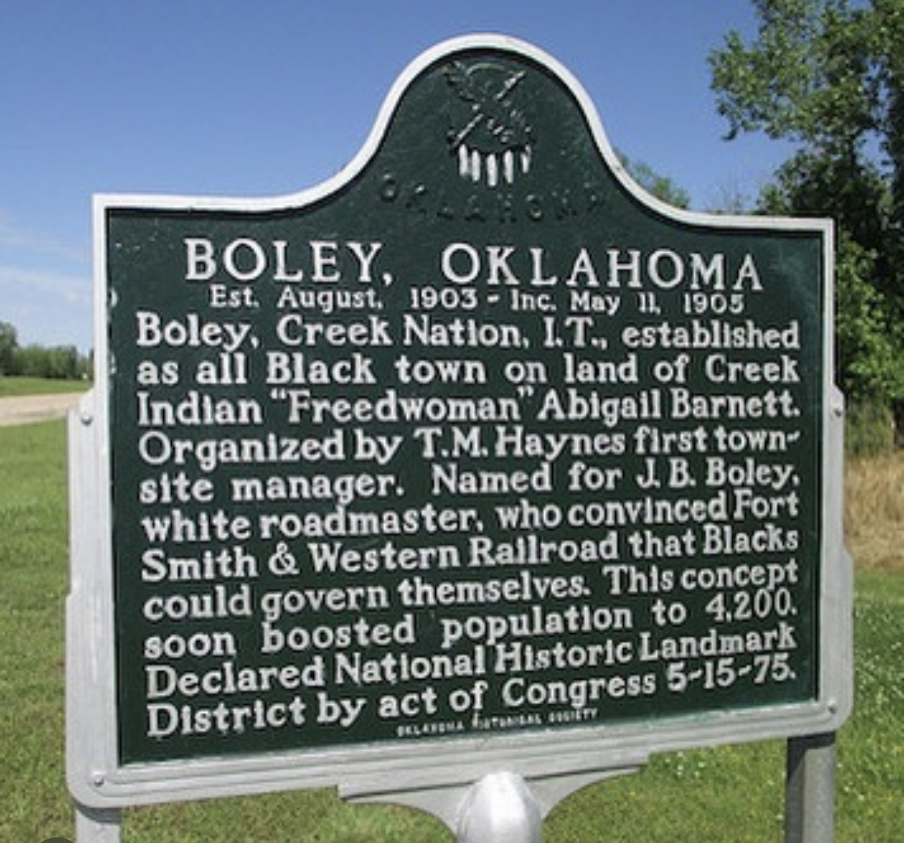 Boley, Oklahome