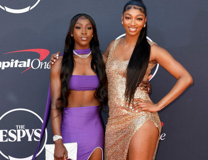 Flau'jae Johnson and Angel Reese, amazon, basketball, LSU