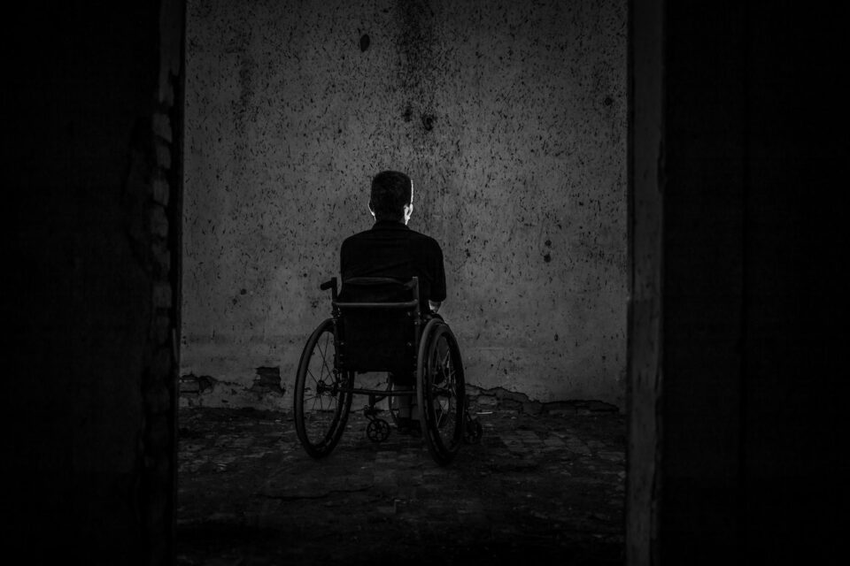 wheelchair, disabled man, police